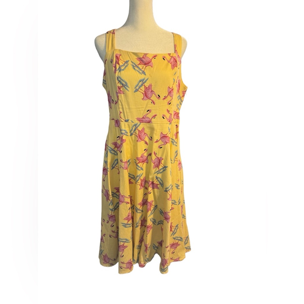 Heart and Roses women’s Flamingo dress, sz 12